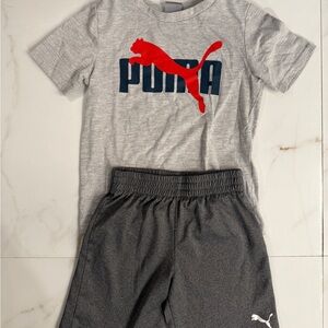 Puma Red Logo Gray Outfit